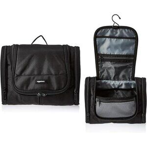 Hanging Travel Toiletry Bag Black Dopp Kit Organizer with Pockets for Men Women